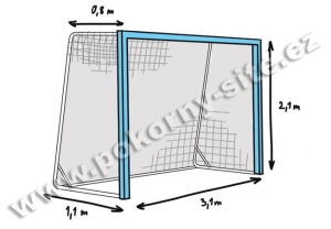 NOGOMETNA MREŽA INDOOR SPORT 3mm - 0,8/1,1 m