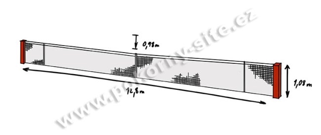 TENIS MREŽA STANDARD 3mm - JEDNOSTRUKA PES TRAKA