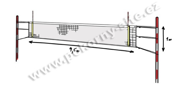 ODBOJKAŠKA MREŽA SPORT - ČELIČN KABEL